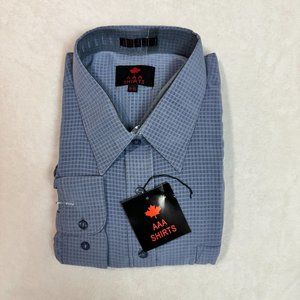 AAA Shirts Canada Men's Size 18 Slim Fit Fitted Cotton Business Long Sleeve NEW